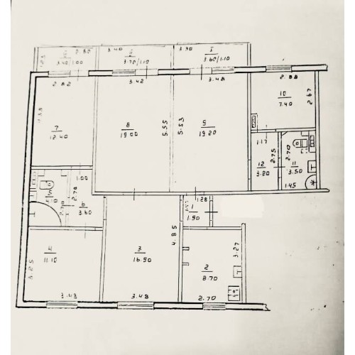 6-комн. квартира, мкр 1-й микрорайон